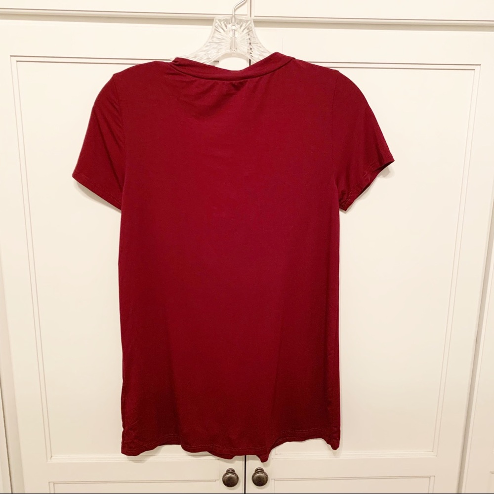 Lulu’s | Enjoy The Ride Wine Red Lace-Up Top - Picture 7 of 8